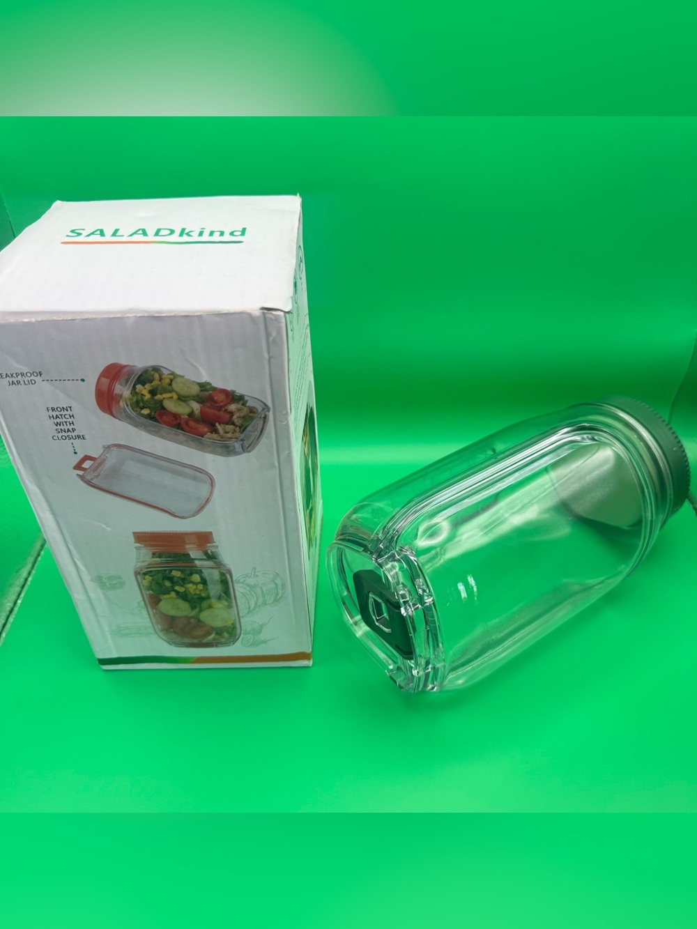 NEW Salad Pod Lunch Container BPA free Work School Travel Portable SALADkind